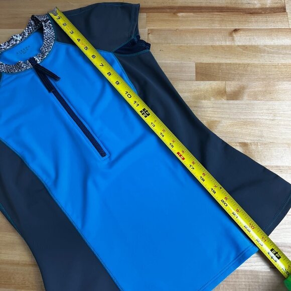 XiRENA Swim Short Sleeve Zip Front Rash Guard Swim Cover Size Small - Picture 6 of 6